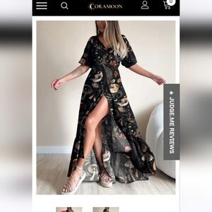 Mushrooms fairyland forest maxi dress